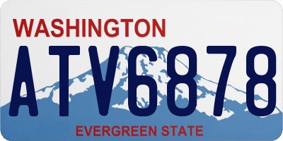 WA license plate ATV6878