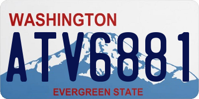 WA license plate ATV6881