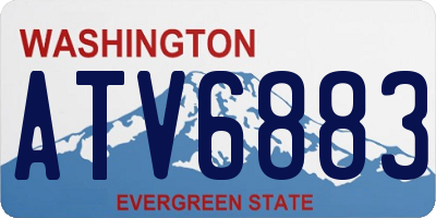 WA license plate ATV6883
