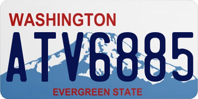 WA license plate ATV6885