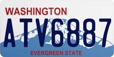 WA license plate ATV6887