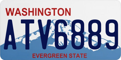 WA license plate ATV6889
