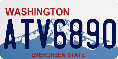 WA license plate ATV6890