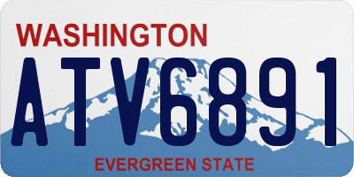 WA license plate ATV6891