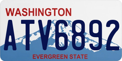 WA license plate ATV6892
