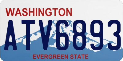 WA license plate ATV6893