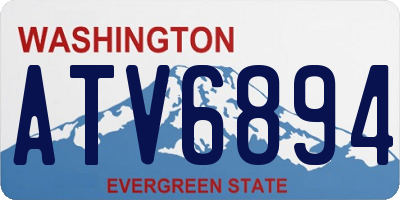 WA license plate ATV6894