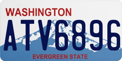 WA license plate ATV6896