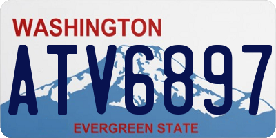 WA license plate ATV6897