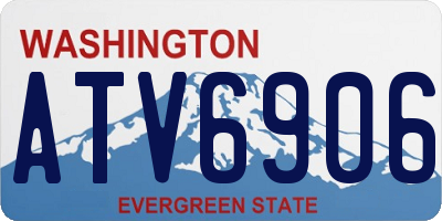 WA license plate ATV6906