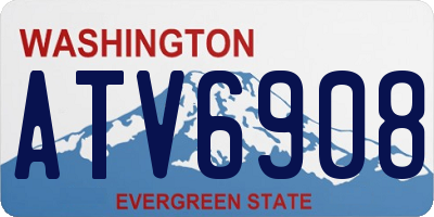 WA license plate ATV6908