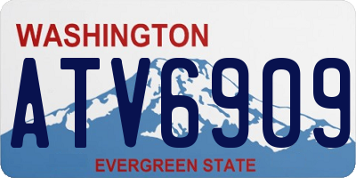WA license plate ATV6909