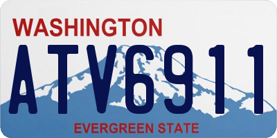 WA license plate ATV6911