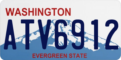 WA license plate ATV6912