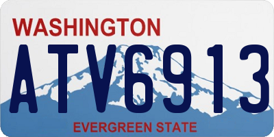 WA license plate ATV6913