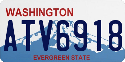 WA license plate ATV6918