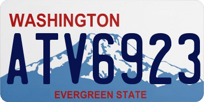 WA license plate ATV6923