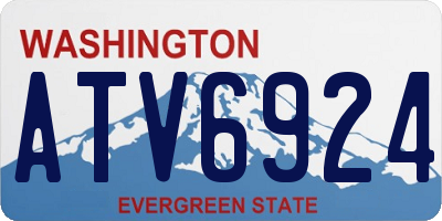WA license plate ATV6924
