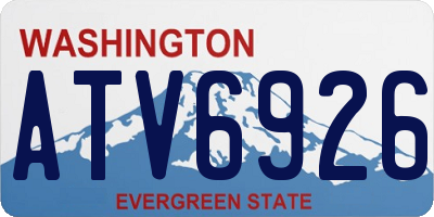WA license plate ATV6926