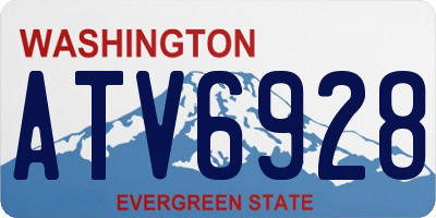 WA license plate ATV6928