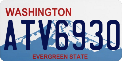 WA license plate ATV6930
