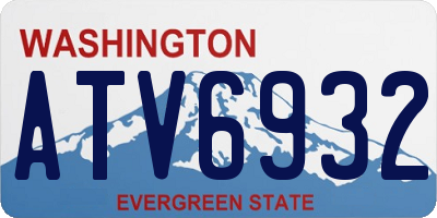 WA license plate ATV6932
