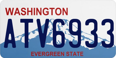 WA license plate ATV6933