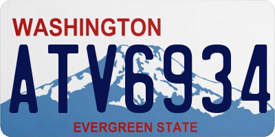 WA license plate ATV6934