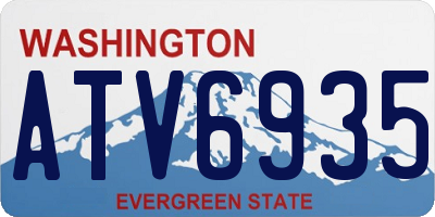 WA license plate ATV6935