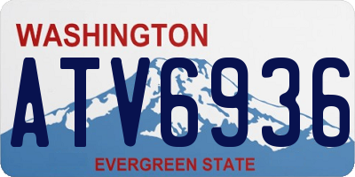 WA license plate ATV6936