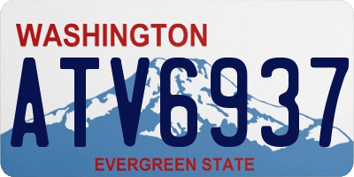 WA license plate ATV6937