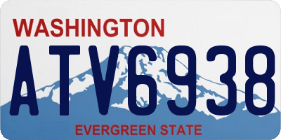 WA license plate ATV6938