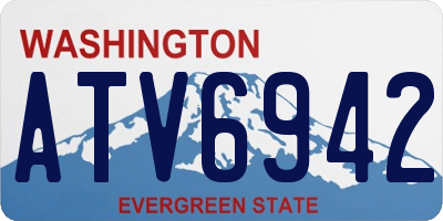 WA license plate ATV6942