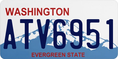 WA license plate ATV6951