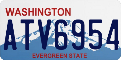 WA license plate ATV6954