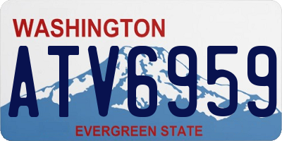 WA license plate ATV6959
