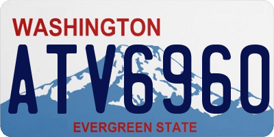 WA license plate ATV6960