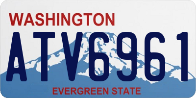 WA license plate ATV6961