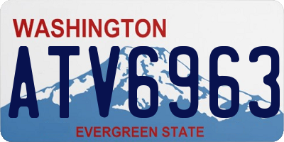 WA license plate ATV6963