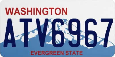 WA license plate ATV6967