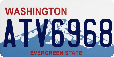 WA license plate ATV6968