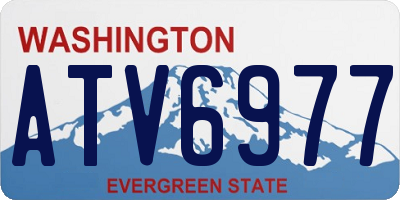 WA license plate ATV6977