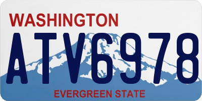 WA license plate ATV6978