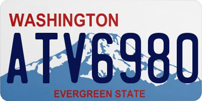 WA license plate ATV6980
