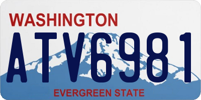 WA license plate ATV6981