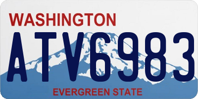 WA license plate ATV6983