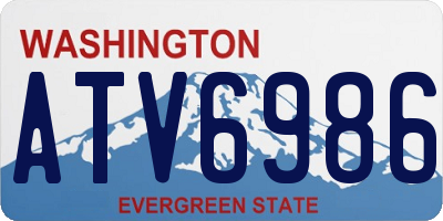 WA license plate ATV6986