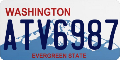 WA license plate ATV6987