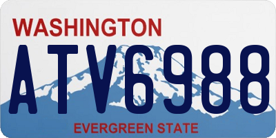 WA license plate ATV6988