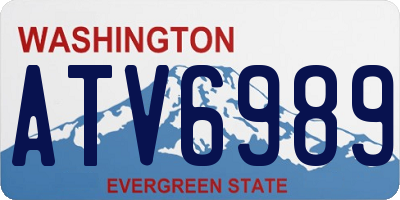 WA license plate ATV6989